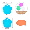 18Pcs 9 Colors Aluminum Alloy Pendants ALUM-AR0001-02-5