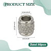 80Pcs 304 Stainless Steel European Beads STAS-ME0002-94-2