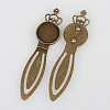 Iron Bookmark Cabochon Settings X-PALLOY-N0084-27AB-NF-2