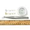 Brass and Iron Beeds with Strong Stretchy Beading Elastic Thread and Iron Beading Tweezers DIY-FS0005-74-5