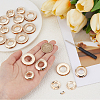 18Pcs 3 Styles Alloy Grommet Eyelet Findings FIND-CL0002-21KCG-3