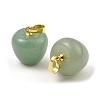 Natural Green Aventurine Teacher Apple Charms G-Z022-02N-G-2