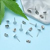 100Pcs 304 Stainless Steel Stud Earring Findings STAS-YW0001-43D-6