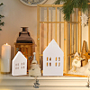 4Pcs 2 Styles Christmas Wood House Display Decorations DJEW-BC0001-28A-5