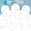 Unicraftale 100Pcs 2 Style 316 Surgical & 304 Stainless Steel Earring Hooks STAS-UN0054-50-5