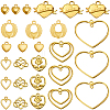 72Pcs 9 Styles Alloy Pendants FIND-SC0015-82-7