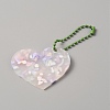 Translucent Acrylic Disc Pendant Keychain KEYC-WH0027-85E-02-1