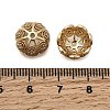 Brass Micro Pave Clear Cubic Zirconia Bead Caps KK-Z126-07G-3