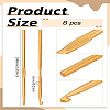 6Pcs Aluminum Crochet Hooks TOOL-LP0001-05-2