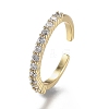 Adjustable Brass Micro Pave Clear Cubic Zirconia Cuff Rings LS-ZIRC-Z002-11G-1