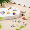 Crafans 11Pcs 11 Style Rugby & Bottle & Piano & Violin & Pencil Enamel Pins JEWB-CF0001-02-6