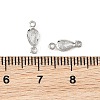 SHEGRACE Brass Pave Clear Cubic Zirconia Teardrop Connector Charms XGRQ2O189-449P-3