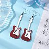 Guitar Acrylic Dangle Earrings EJEW-JE05879-01-2