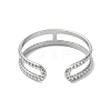 304 Stainless Steel Open Cuff Rings RJEW-M019-31P-3