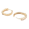 Brass Micro Pave Cubic Zirconia Hoop Earrings EJEW-D078-16KCG-2