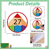 42Pcs Number Theme Self-Adhesive Paper Decorative Stickers DIY-WH0646-006-3
