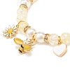 Acrylic Imitation Pearl Stretch Bracelet BJEW-JB08447-01-4