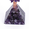 Natural Amethyst Chips and Gemstone pedestal Display Decorations G-S282-08-3