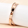 304 Stainless Steel Bangles BJEW-V004-01RG-3