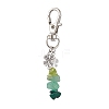 3Pcs 3 Styles Natural Peridot & Quartz Crystal & Green Aventurine & Malachite Chips Pendant Decorations HJEW-JM02338-4