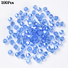100Pcs Transparent Electroplate Glass Beads EGLA-YW0001-73C-1