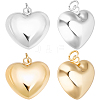 6Pcs 2 Colors Eco-Friendly Brass Pendants KK-BBC0024-64-1
