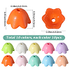 100Pcs 10 Colors Baking Paint Opaque Acrylic Bead Caps OACR-SC0002-53-2