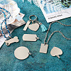 32Pcs 8 Style 201 Stainless Steel Stamping Blank Tag Pendants STAS-CW0001-10-8