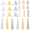 240Pcs 12 Styles Iron Bead Caps IFIN-YW0003-84-1