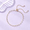 Brass Cable & Figaro Chain Slider Bracelets for Women BJEW-JB13156-1