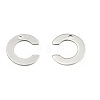 Non-Tarnish 304 Stainless Steel Letter Charms X-STAS-O072-C-1