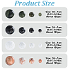 Natural Red Netstone & Taiwan Jade & Lava Rock & Wood Lace Stone & Larvikite Round Bead Sets G-YW0002-20-2