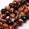 Natural Fire Crackle Agate Bead Strands G-G882-14mm-B06-1-1