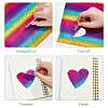 CRASPIRE 7 Sheets Waterproof PET Rainbow Gradient Color Stickers DIY-CP0007-13-4