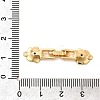 Brass Micro Pave Clear Cubic Zirconia Fold Over Clasps KK-C075-32G-3