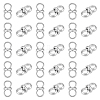 30Pcs 304 Stainless Steel Connector Charms STAS-UN0063-90-1