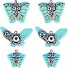  6Pcs 3 Style Synthetic Turquoise Pendants TURQ-NB0001-04-1