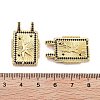 Rack Plating Brass Micro Pave Cubic Zirconia Pendants KK-G512-27G-3