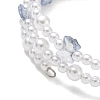 Glass & ABS Plastic Imitation Pearl Beaded Multi-srand Bracelets BJEW-JB12321-03-4