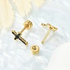 Glitter Cross Ear Fake Plugs EJEW-H105-30G-4