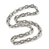 Non-Tarnish 201 Stainless Steel Boston Link Chain Necklace STAS-Z056-06P-1