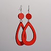 Trendy Teardrop Wood Dangle Earrings EJEW-F0090-07B-1