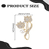 1Pc Tulipa Alloy Rhinestone Brooches JEWB-LP0004-18-2
