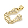 Brass Micro Pave Cubic Zirconia Pendants ZIRC-C012-01G-21-2