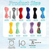DIY Woven Web/Net Bracelets Making Findings Kit DIY-SC0027-95-2