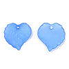 Transparent Frosted Acrylic Leaf Charms FACR-ZX003-01E-2