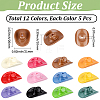 60Pcs 12 Colors Opaque Acrylic Beads OACR-PA0001-64-2