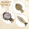 5Pcs Round Natural Rose Quartz & Blue Spot Jasper & Dyed White Jade & Dyed Agate & Opalite Bookmarks AJEW-CA00018-4