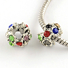 Alloy Rhinestone European Beads MPDL-R036-04J-1