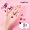 Natural Amethyst Flat Back Cabochons PH-G-G741-13x18mm-2